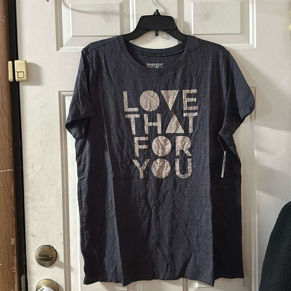 TORRID Love That Vintage Fit Super Soft Slub Crew Neck Tee:GRAY: NWT: SIZE 0 (L)